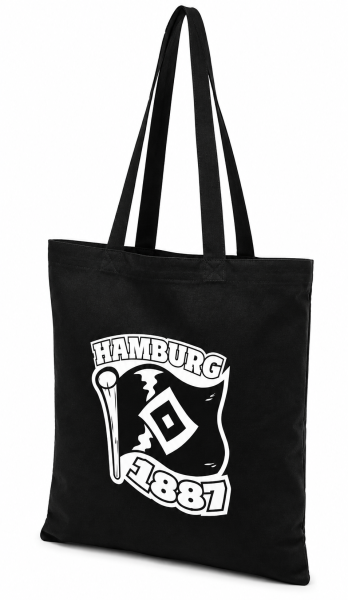 Hamburger SV HSV Büdel "Schwarz" ca. 40 x 33 cm 100 % Polyester